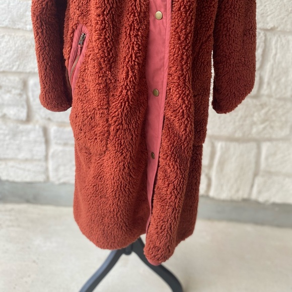 COPY - Anthropologie Margot Reversible Sherpa Coat Size XL NEW W Tags - Picture 7 of 16
